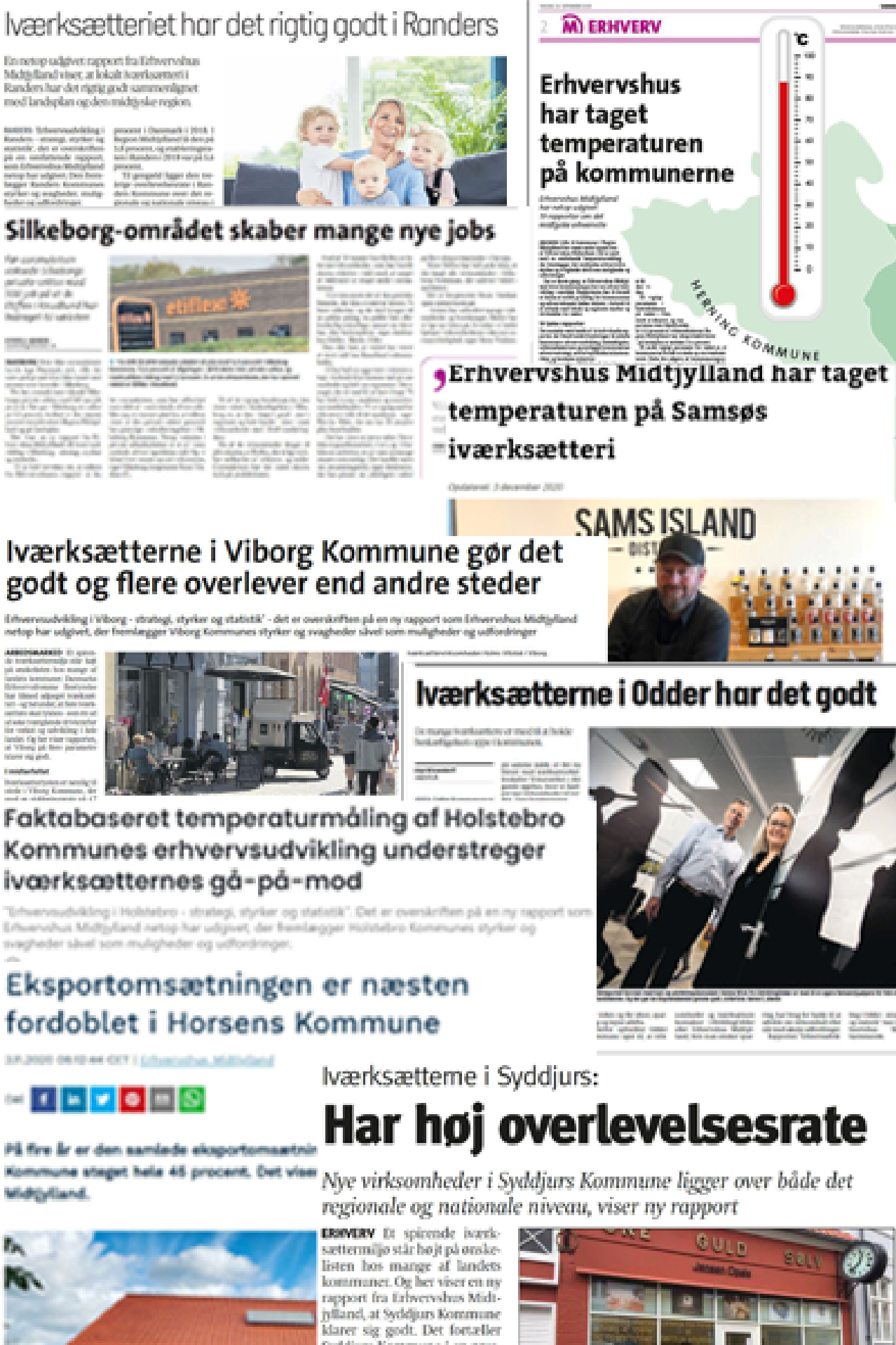 dekorativt billede af forskellige presseklip